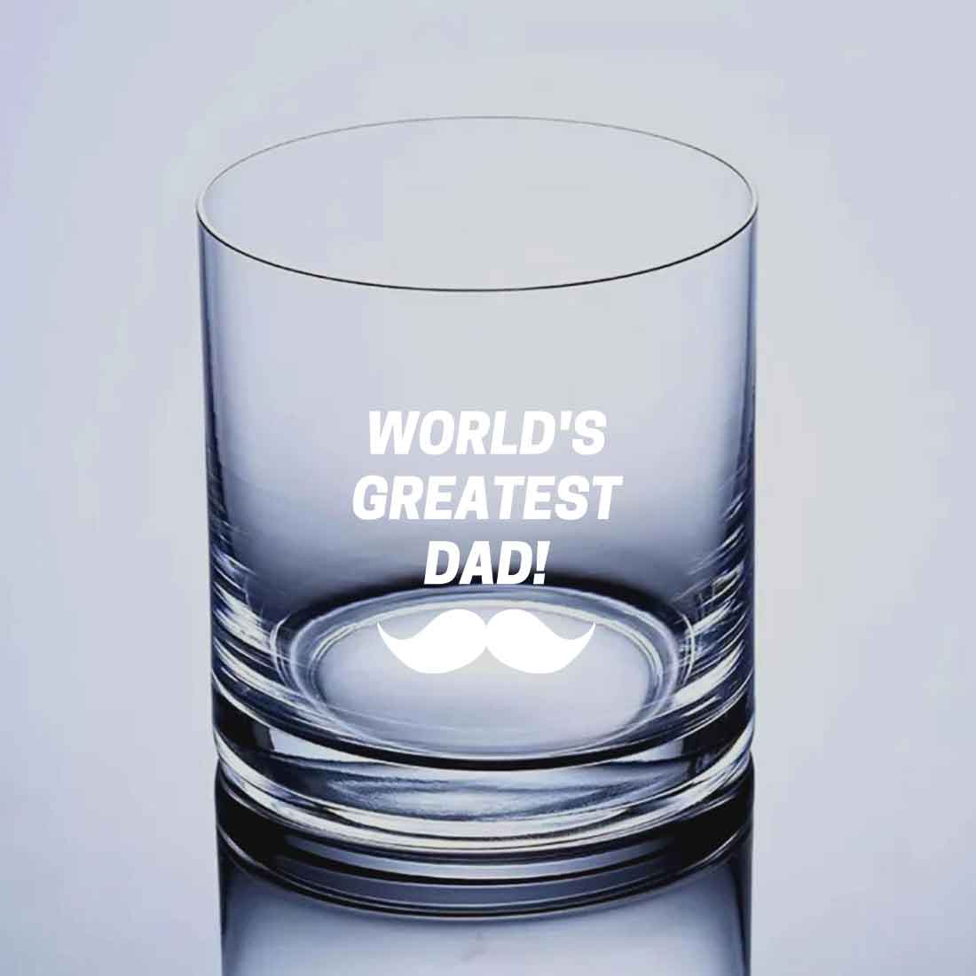 Gifts for Dad Whiskey Alcohol Glass Father's Day Gift - Worlds Best Dad - Image 2