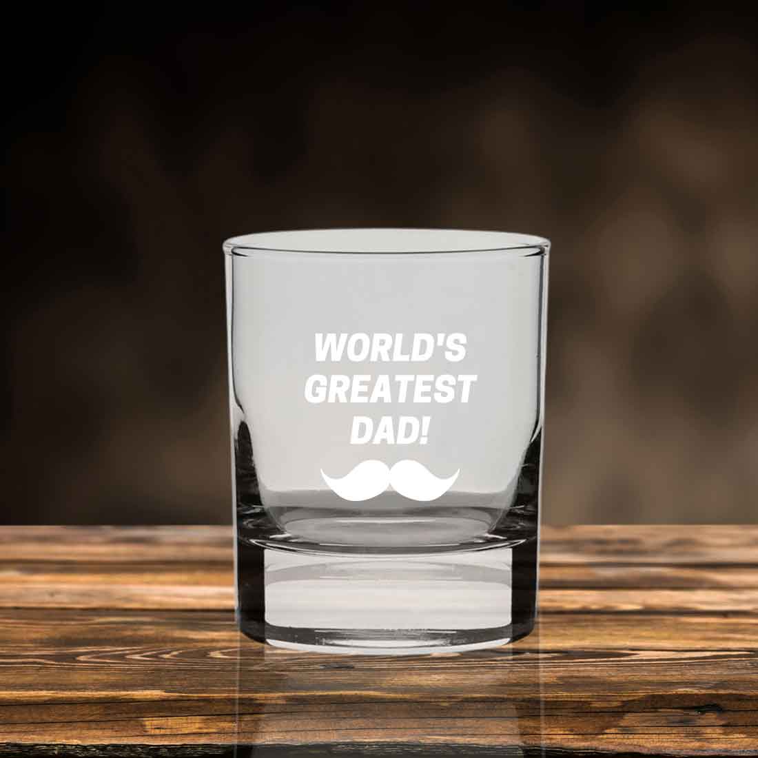 Gifts for Dad Whiskey Alcohol Glass Father's Day Gift - Worlds Best Dad - Image 3