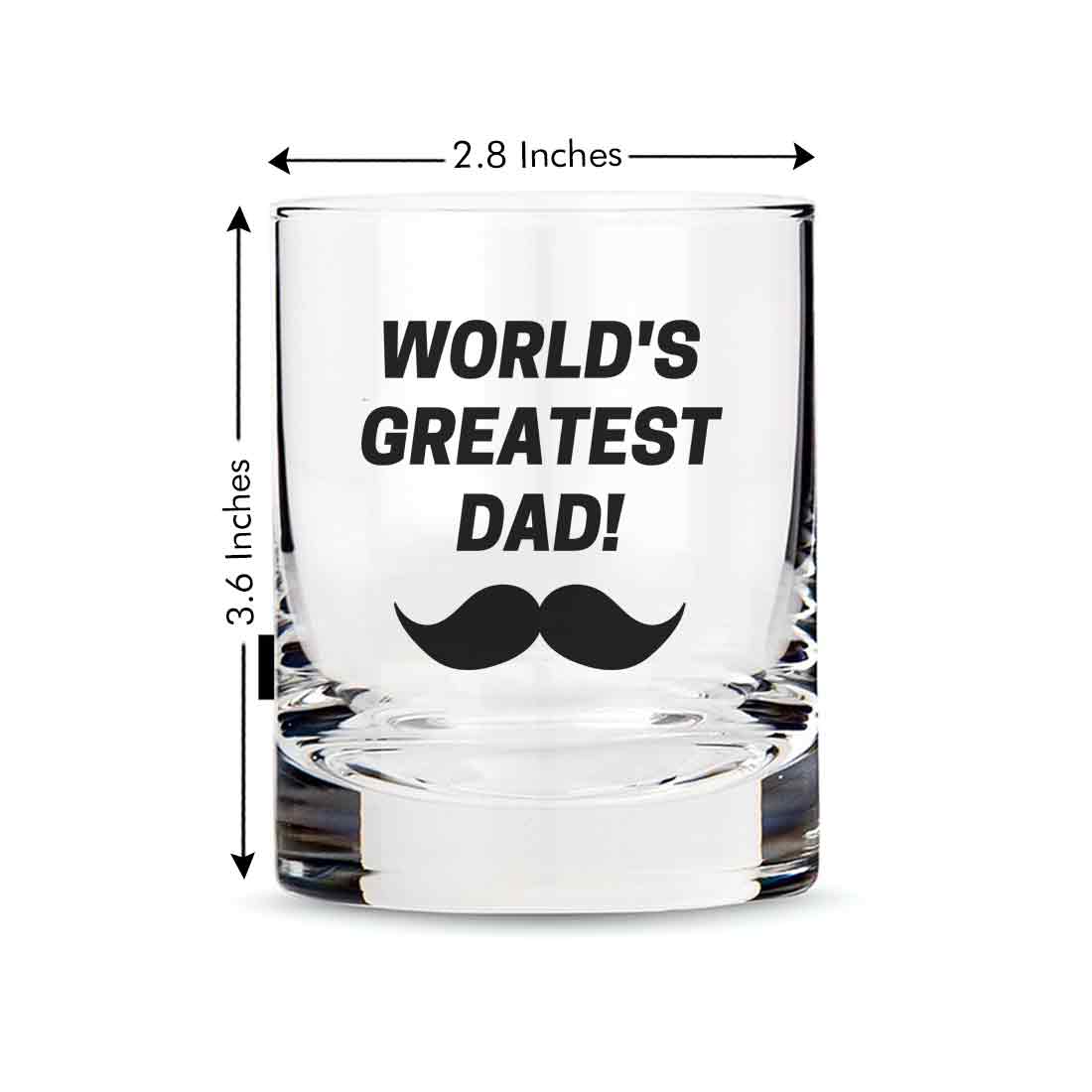 Gifts for Dad Whiskey Alcohol Glass Father's Day Gift - Worlds Best Dad - Image 6