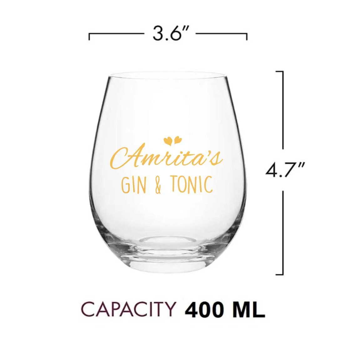 Customized Gin And Tonic Glasses Personalized Drink Glass - Add Name - Image 7