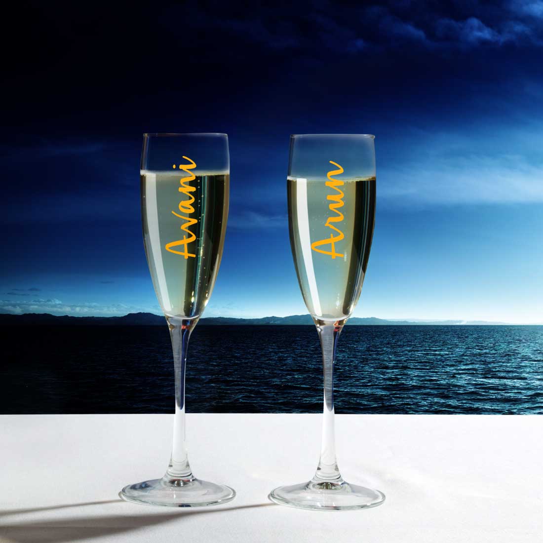 Customized Champagne Glasses With Name Wedding Anniversary Gift - Add Names - Image 7