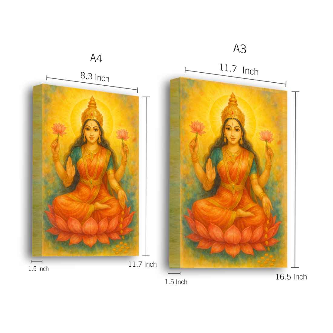 Goddess Lakshmi Photo Frame with Built-in LED-Laxmi Light Wall Art - Image 7