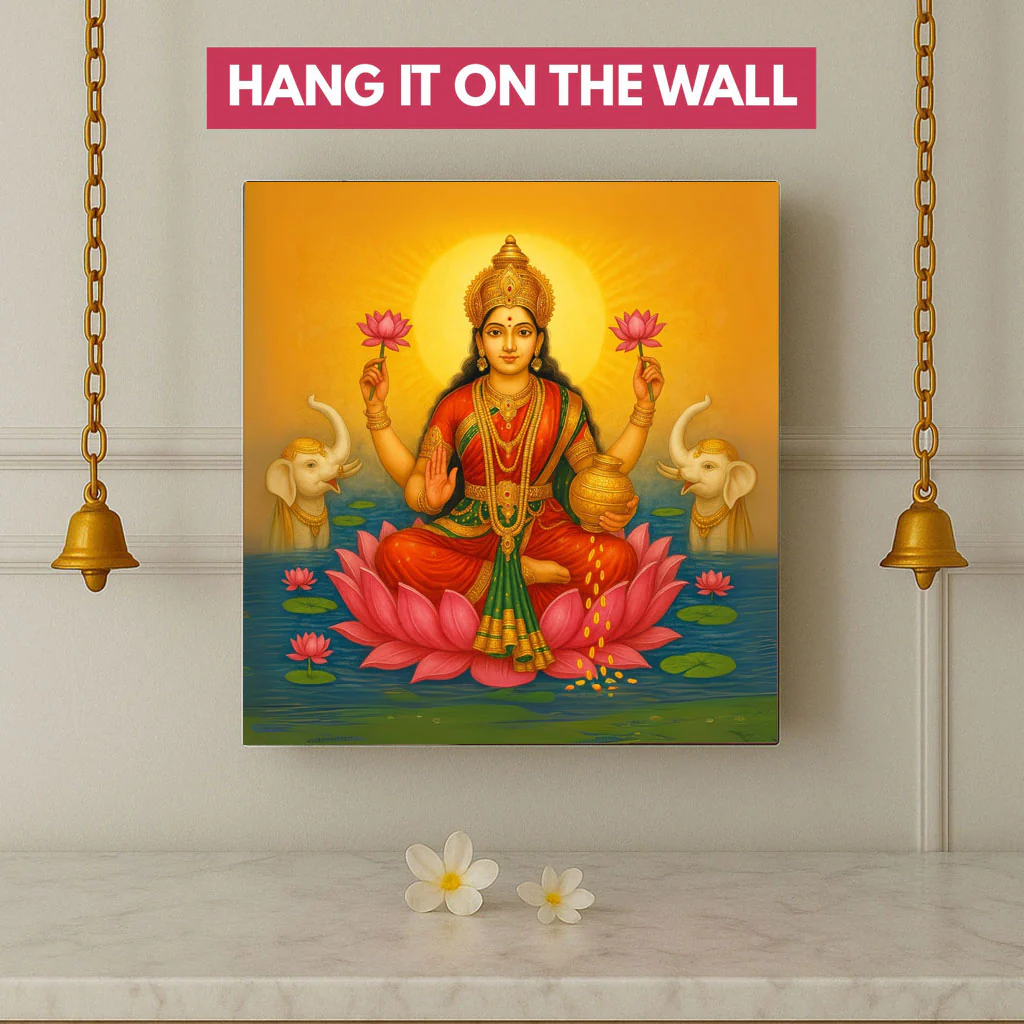 Goddess Laxmi Lamp Divine Light for Home Temple, Table or Wall Décor - Image 2