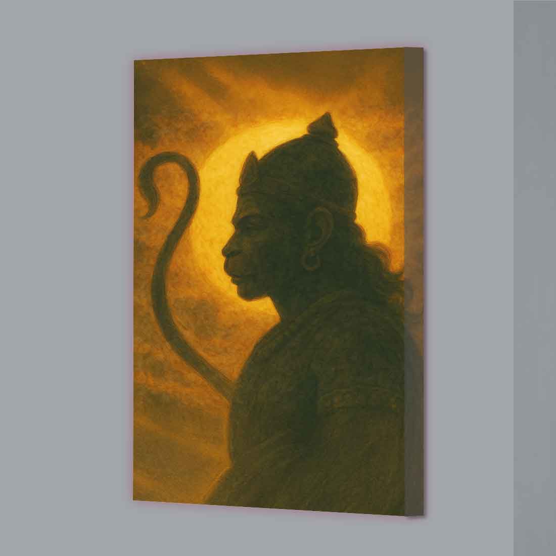 Hanuman Ji Photo Frame with Light – LED Wall Décor for Temple, Living Room & Office - Image 3