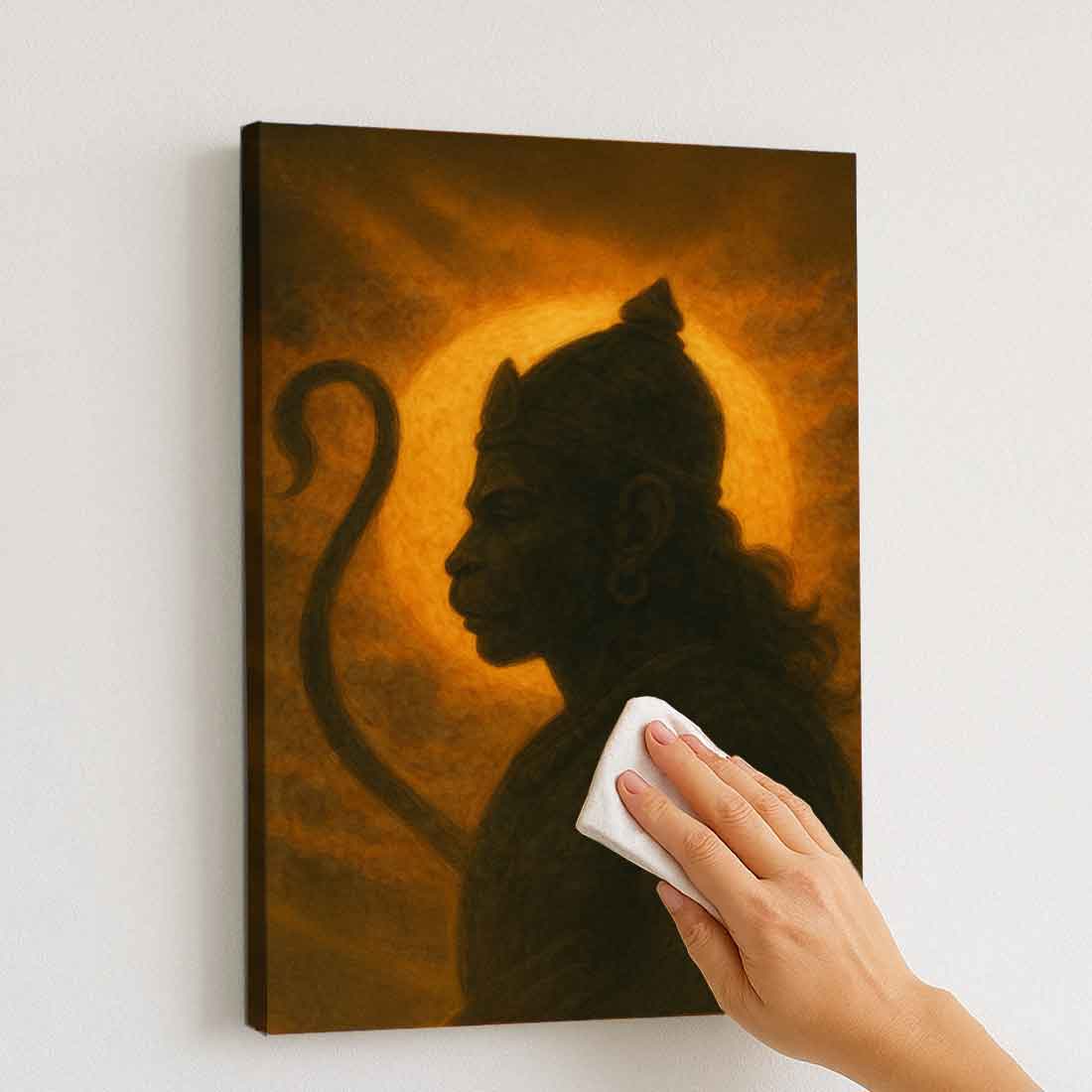 Hanuman Ji Photo Frame with Light – LED Wall Décor for Temple, Living Room & Office - Image 5