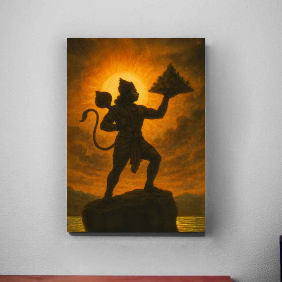 Hanuman Photo Frame with LED Light – Divine Wall Décor for Home & Pooja Room - Image 2