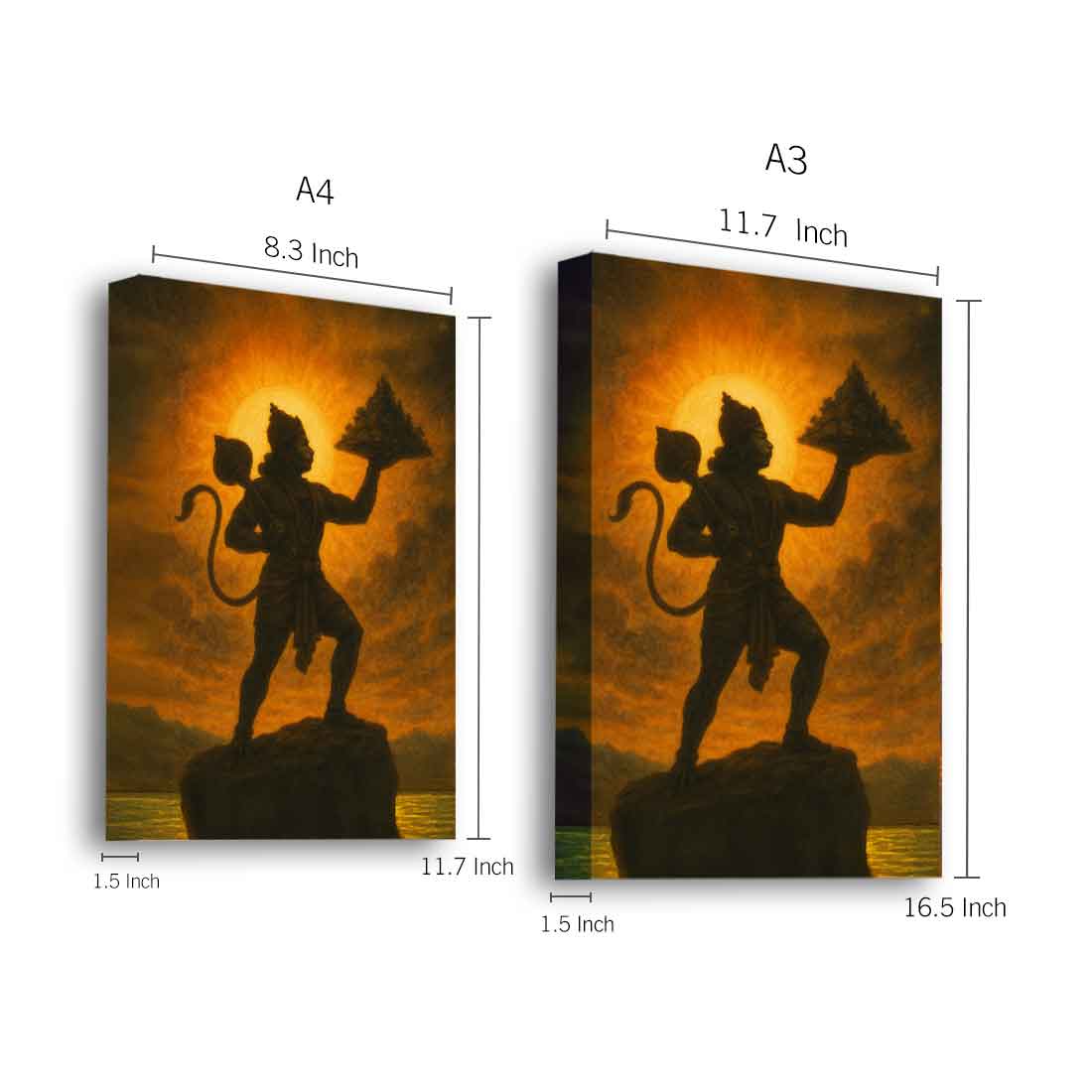 Hanuman Photo Frame with LED Light – Divine Wall Décor for Home & Pooja Room - Image 3