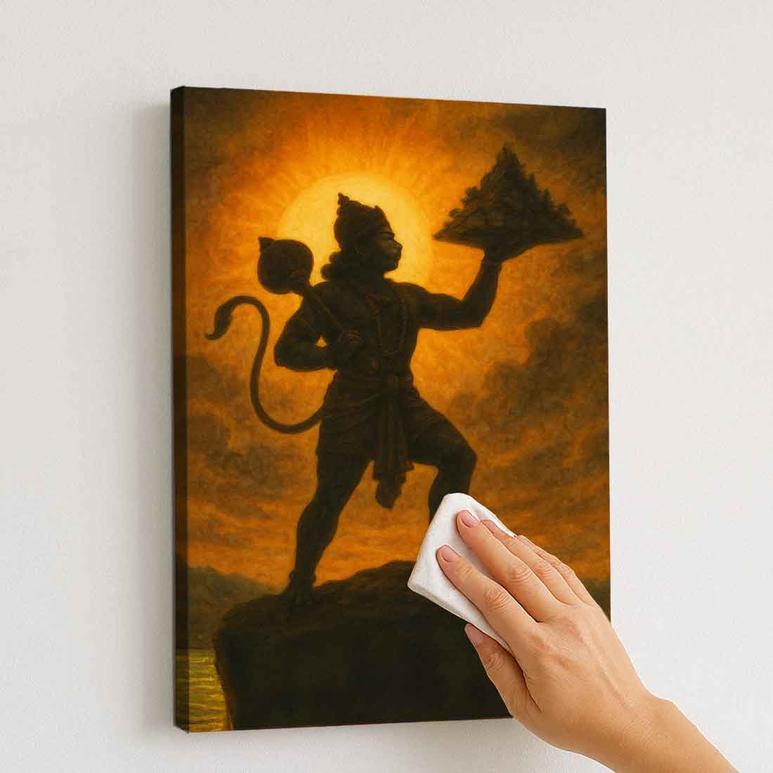 Hanuman Photo Frame with LED Light – Divine Wall Décor for Home & Pooja Room - Image 4
