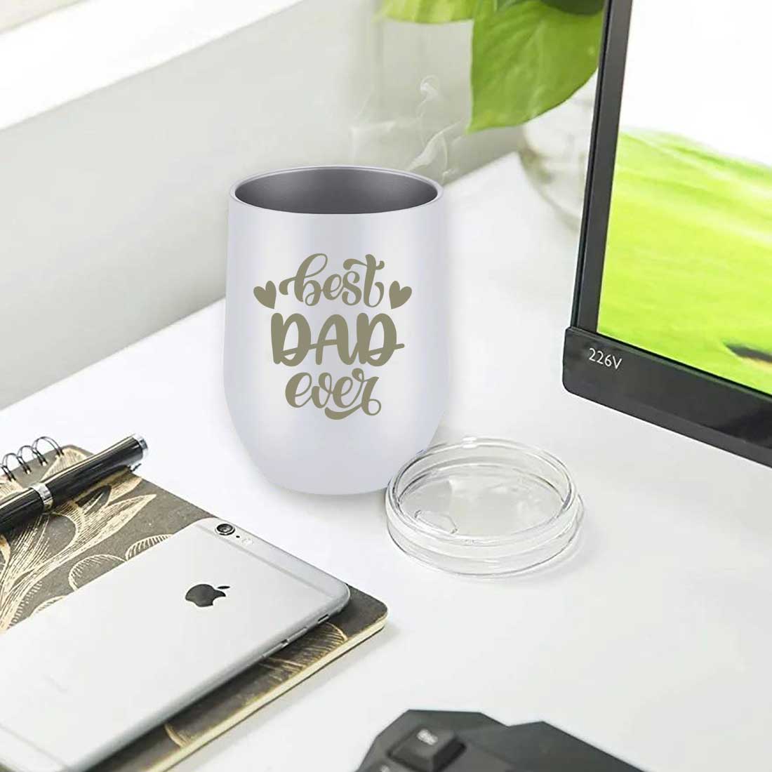 Happy Fathers Day Gifts Travel Coffee Mug Tumbler With Lid - Best Dad Ever - Image 2