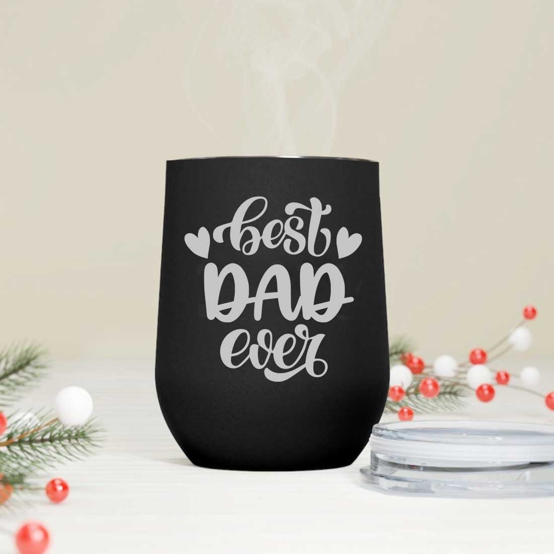Happy Fathers Day Gifts Travel Coffee Mug Tumbler With Lid - Best Dad Ever - Image 3
