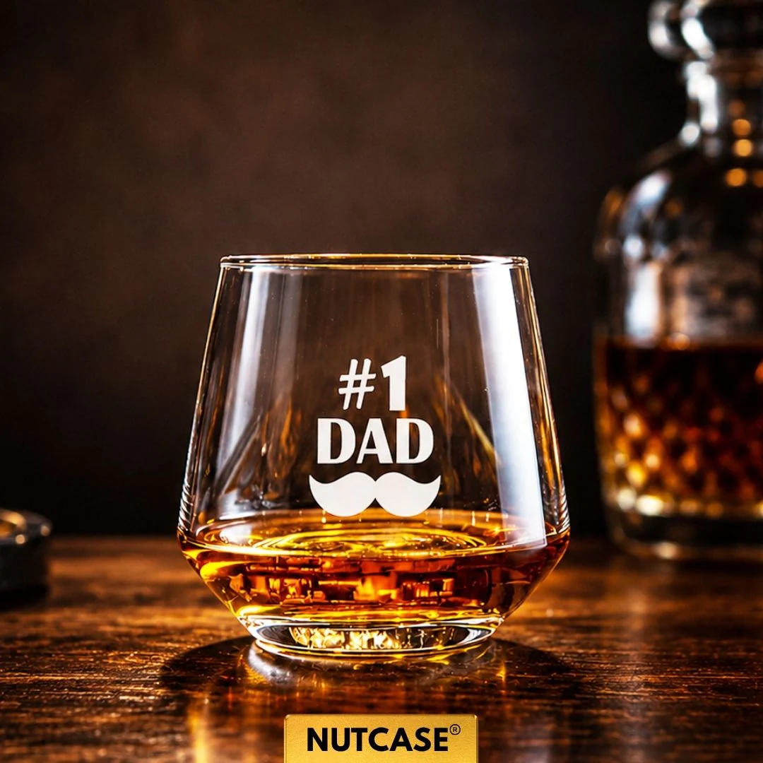 Personalized Father’s Day Gift Whiskey Glass Set – Custom Engraved Luxury Crystal Tumblers - Image 3