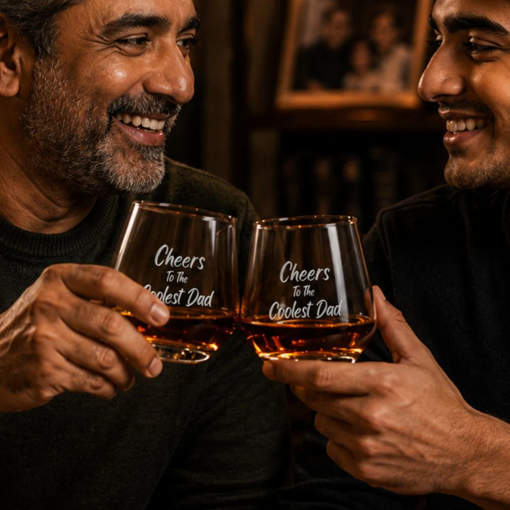 Personalized Father’s Day Gift Whiskey Glass Set – Custom Engraved Luxury Crystal Tumblers - Image 6