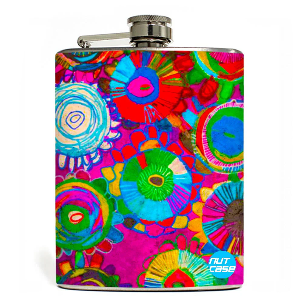 Hip Flask - Floral Stitch