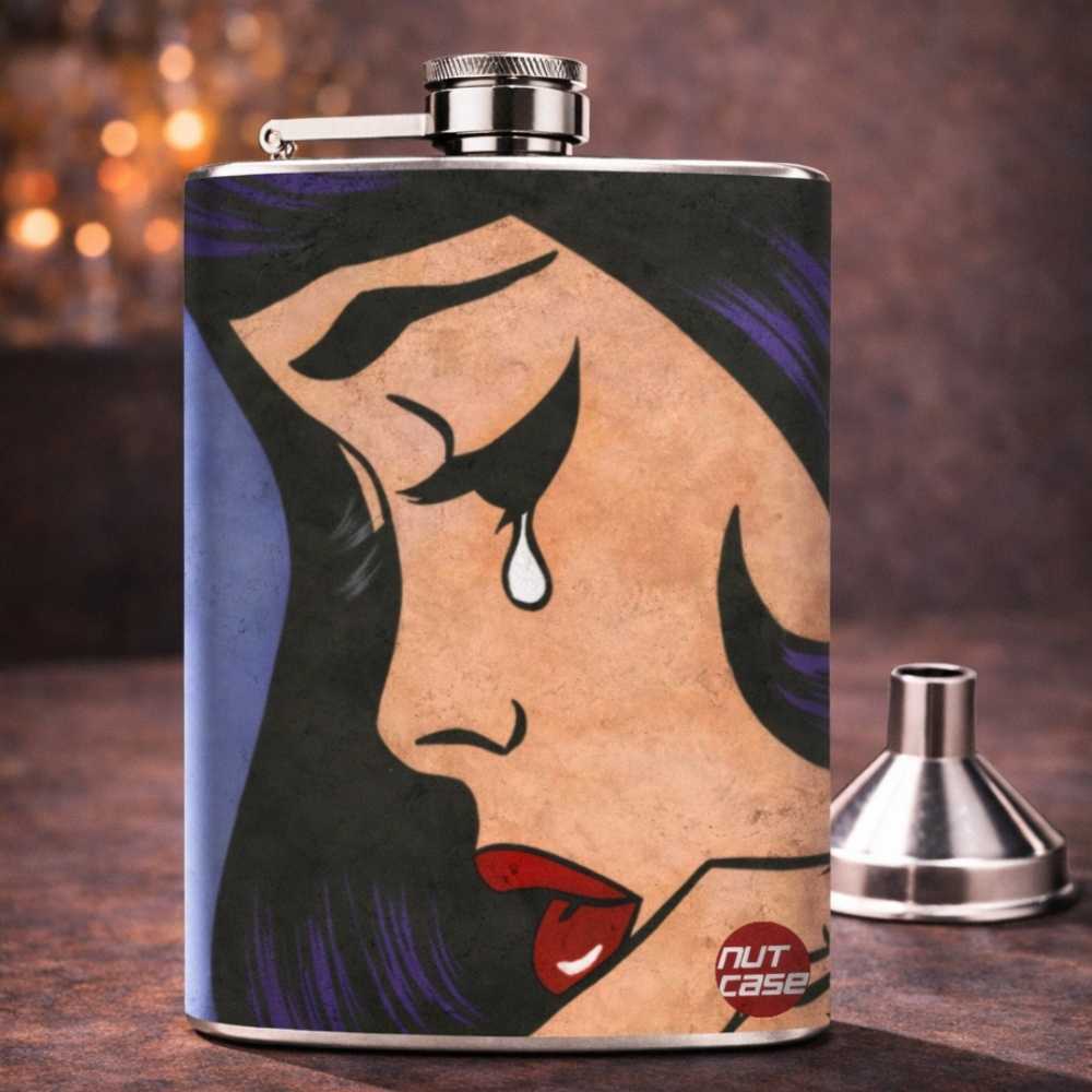 Hip Flask - Cry Pop Art