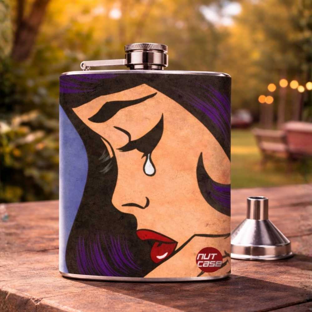 Hip Flask - Cry Pop Art - Image 2