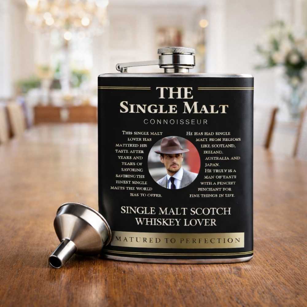 Hip Flask with Funnel-The Single Malt - Image 2