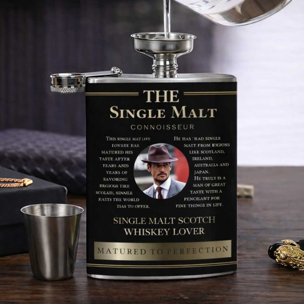 Hip Flask with Funnel-The Single Malt - Image 3