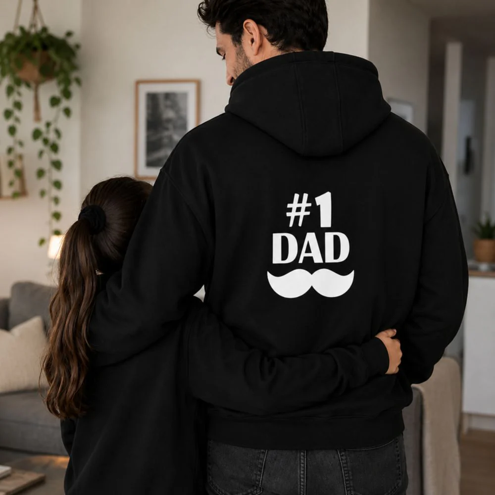 Hoodie for Dad Custom Designer Black Hoodies-Father's Day Gift - Image 10