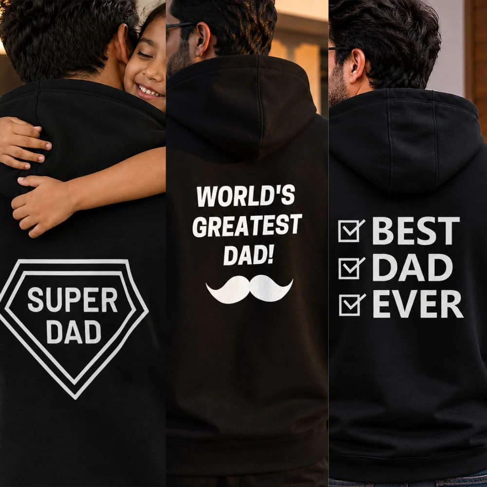 Hoodie for Dad Custom Designer Black Hoodies-Father's Day Gift - Image 2