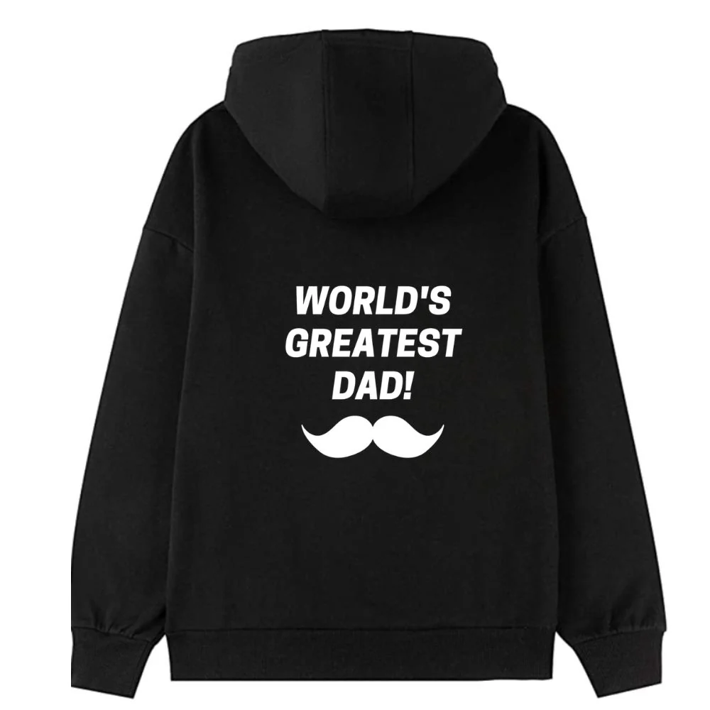 Hoodie for Dad Custom Designer Black Hoodies-Father's Day Gift - Image 3