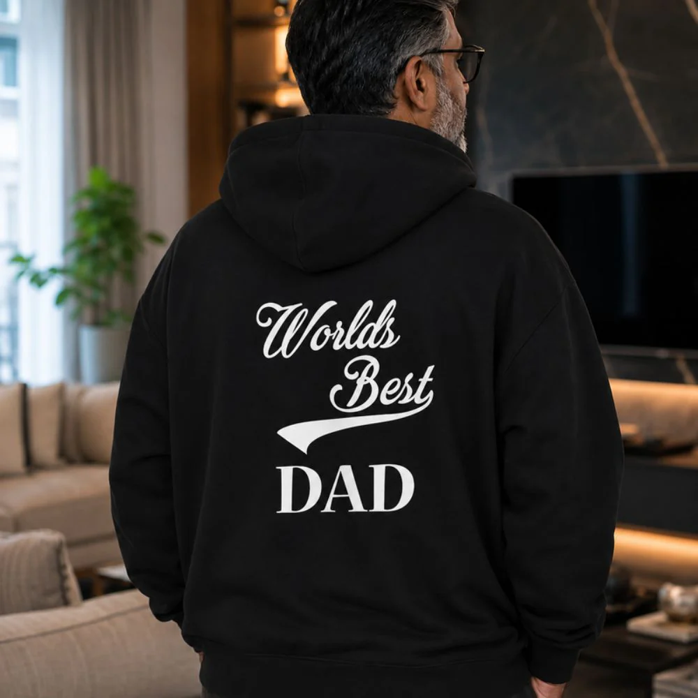 Hoodie for Dad Custom Designer Black Hoodies-Father's Day Gift - Image 6