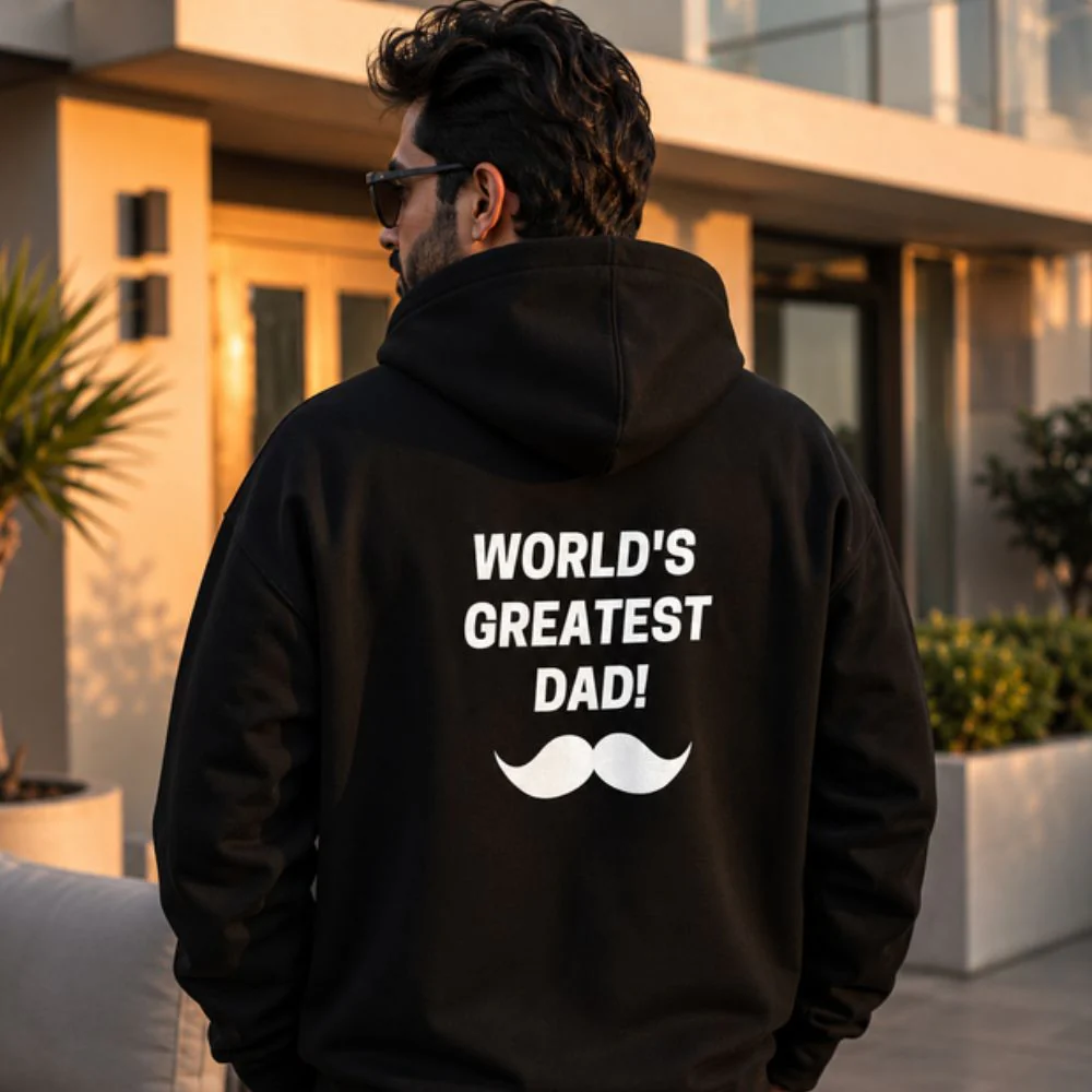 Hoodie for Dad Custom Designer Black Hoodies-Father's Day Gift - Image 7