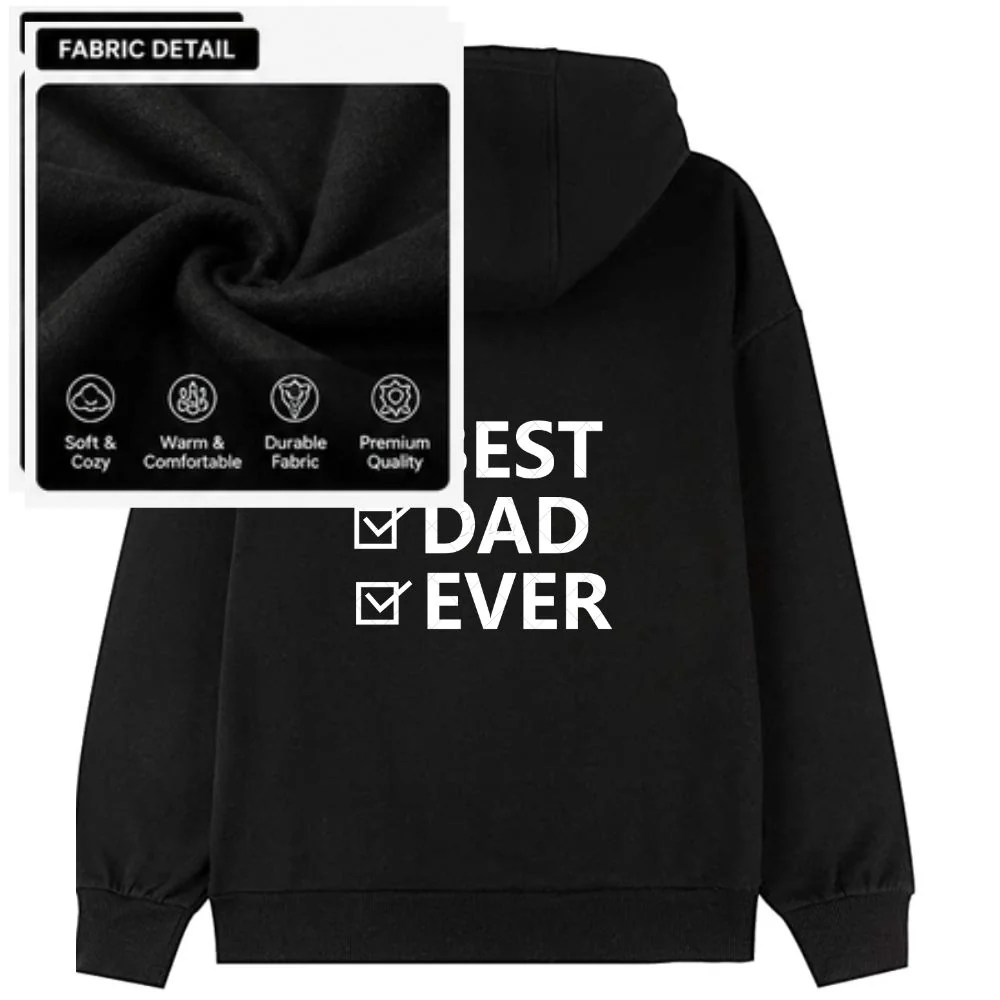 Hoodie for Dad Custom Designer Black Hoodies-Father's Day Gift - Image 9