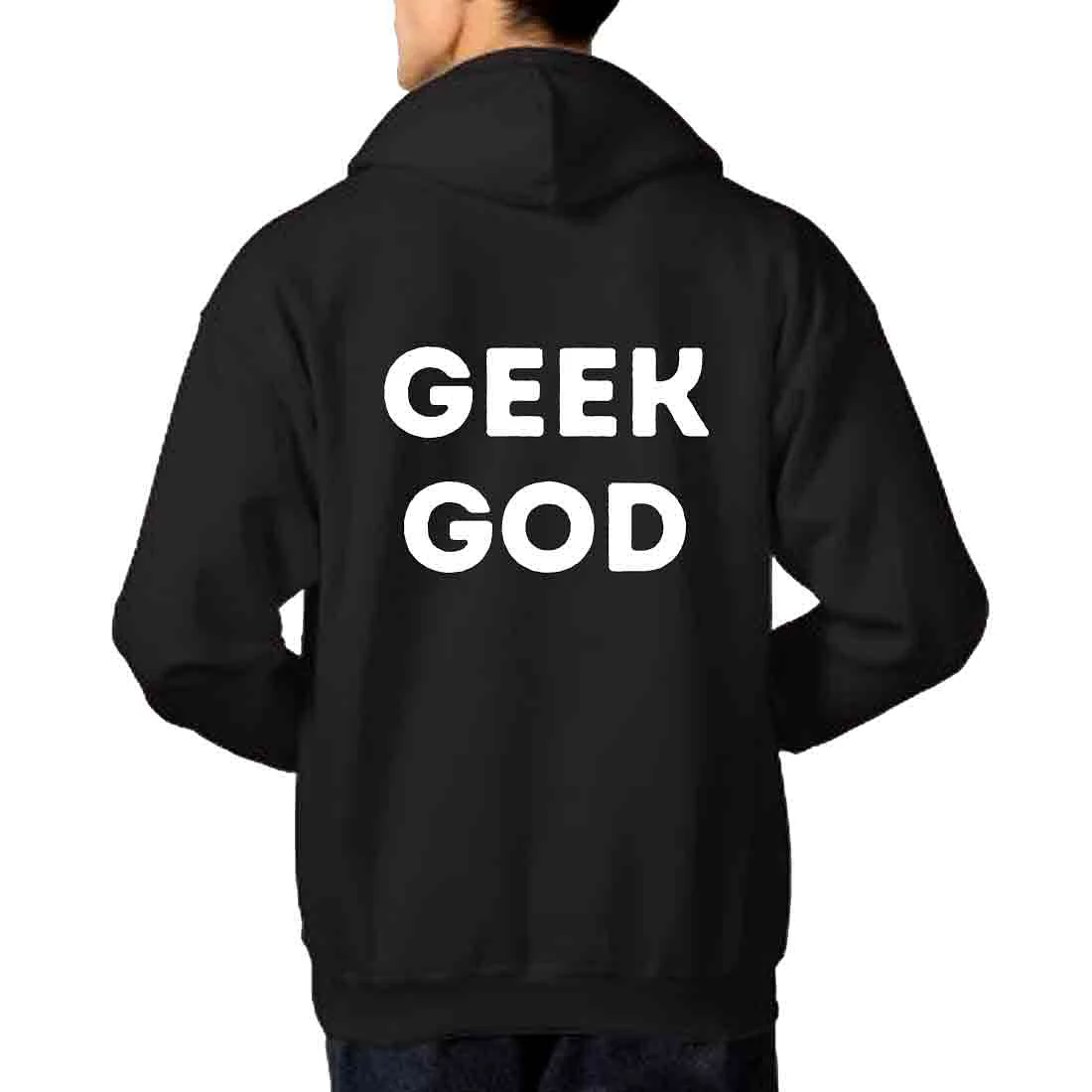 Nutcase Unisex Designer Black Hoodie Men Sweatshirt (Black) - Geek God - Image 5