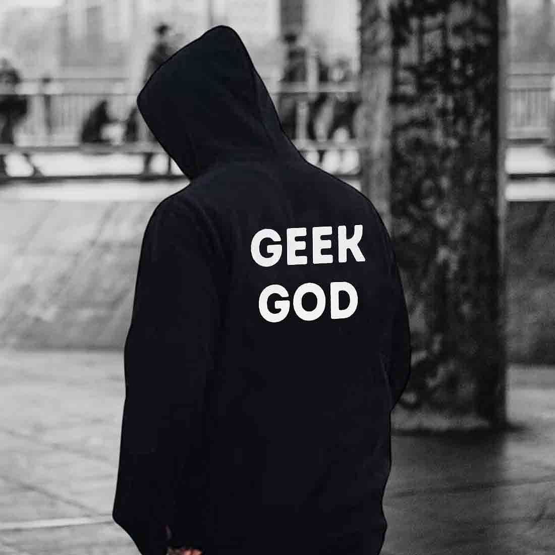 Nutcase Unisex Designer Black Hoodie Men Sweatshirt (Black) - Geek God - Image 6