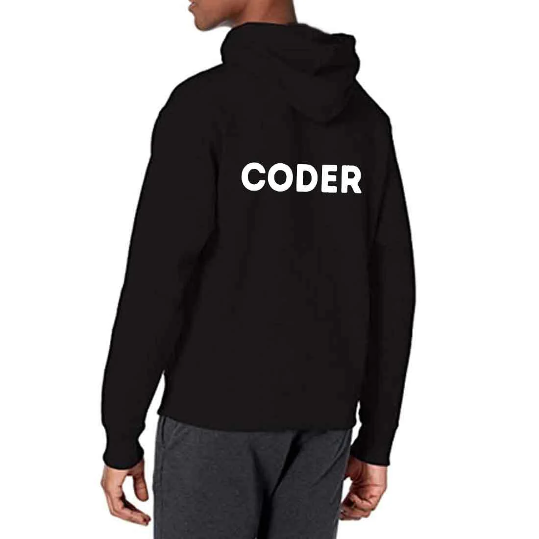 Nutcase hoodie For Men with name on back print ( Unisex) - Coder - Image 5