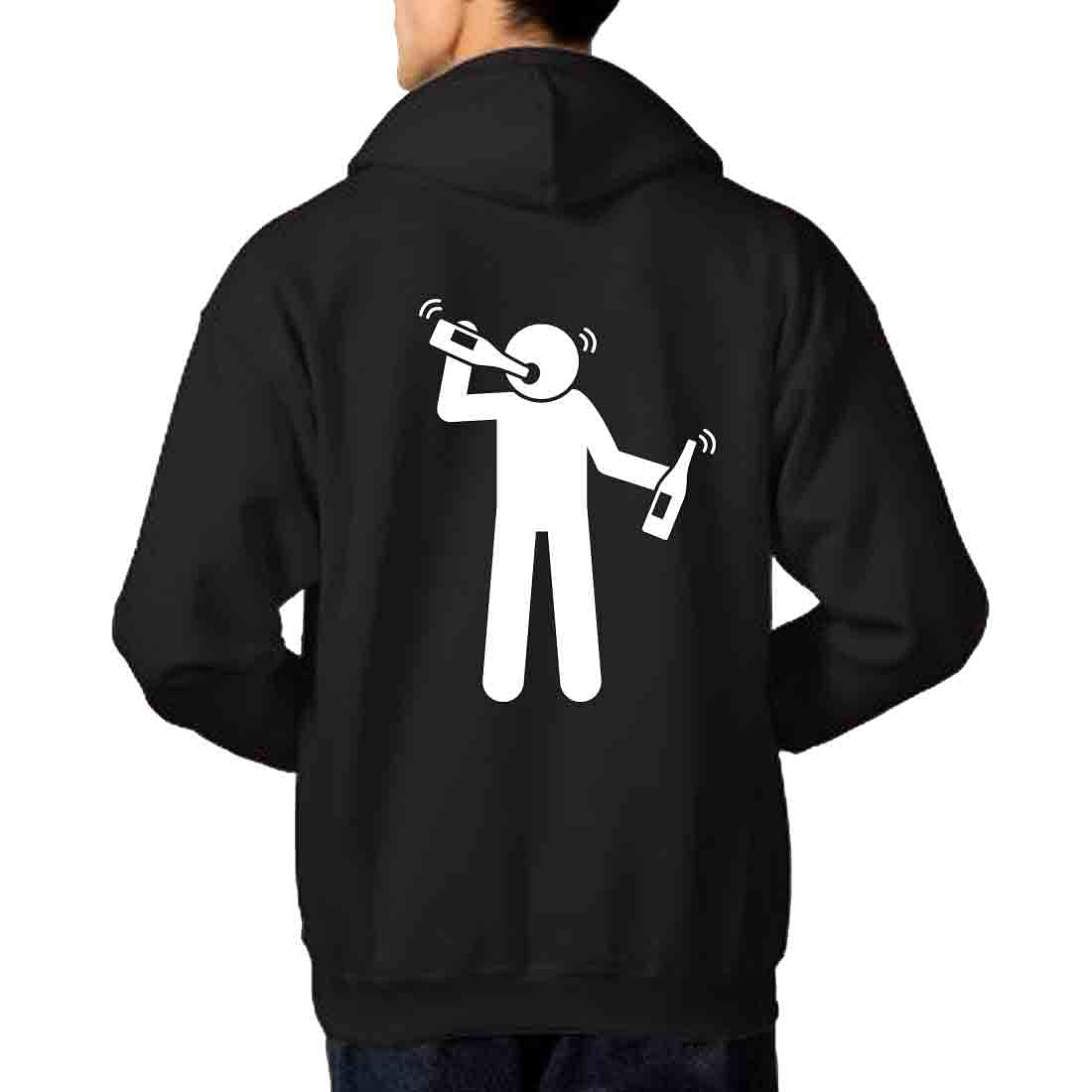 Nutcase Designer Unisex Black Hoodie - Alcoholic - Image 5