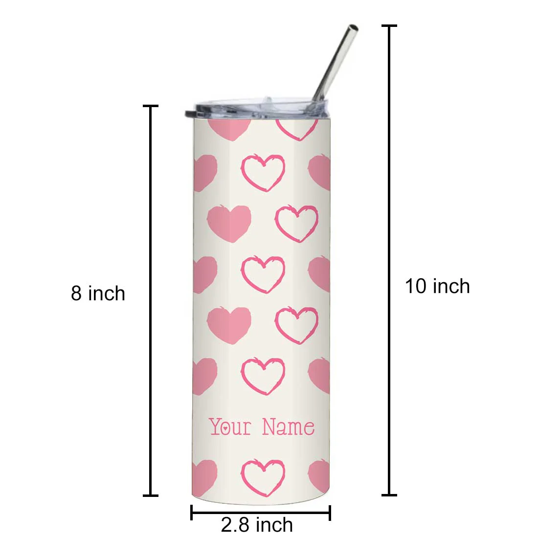 Nutcase Hot and Cold Tumblers for Drink - Personalized Stainless Steel Travel Mug with Metal Straw 600ml - Image 4