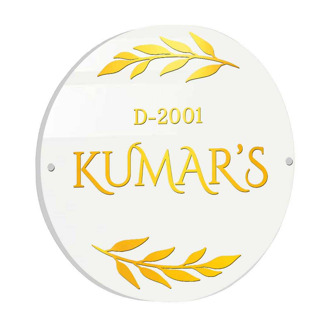 Personalised Golden Acrylic Letters House Name Plate Design for Door Entrance Home Flats - Add Surname - Image 4