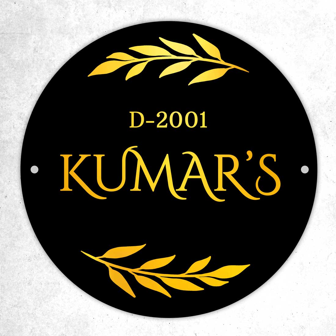 Personalised Golden Acrylic Letters House Name Plate Design for Door Entrance Home Flats - Add Surname - Image 6