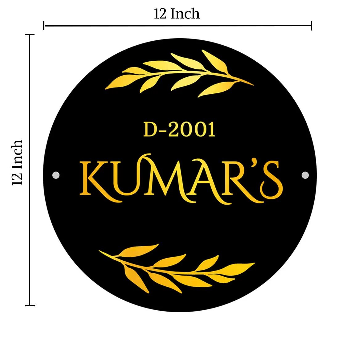 Personalised Golden Acrylic Letters House Name Plate Design for Door Entrance Home Flats - Add Surname - Image 7