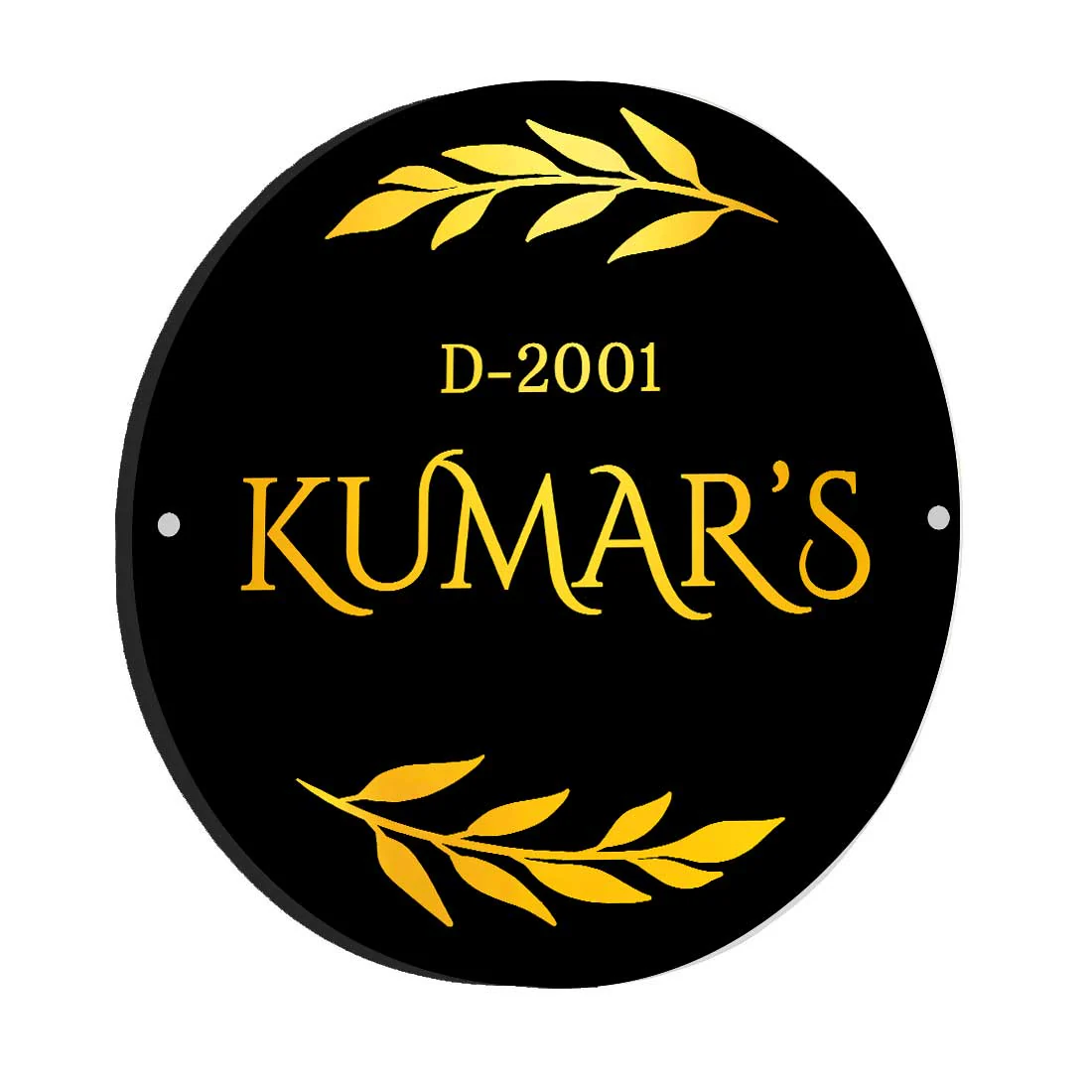 Personalised Golden Acrylic Letters House Name Plate Design for Door Entrance Home Flats - Add Surname - Image 8