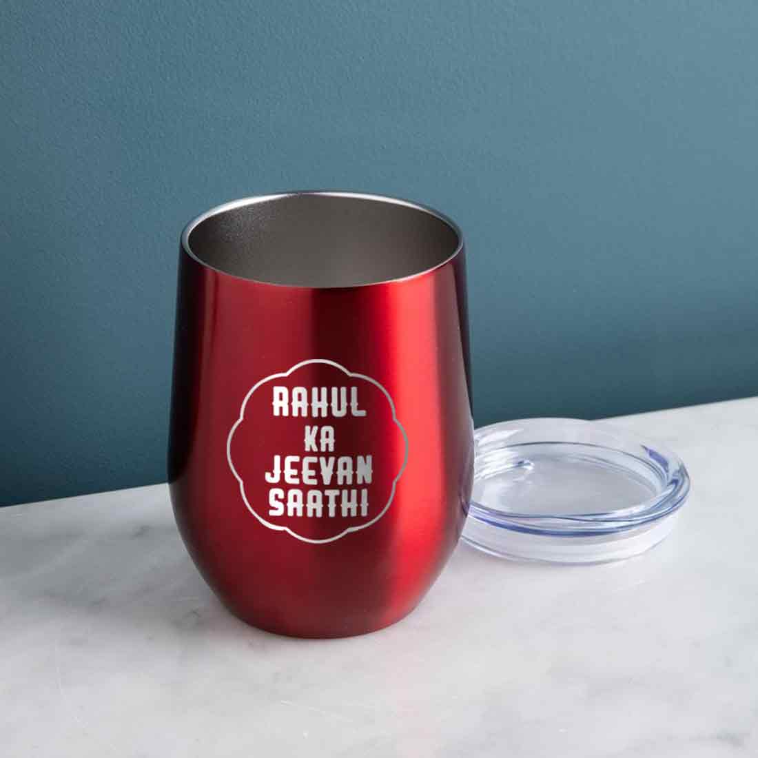 Customised Stainless Steel Insulated Coffee Mugs for Office Car Engraved Travel Cup - Jeevan Saathi - Image 23