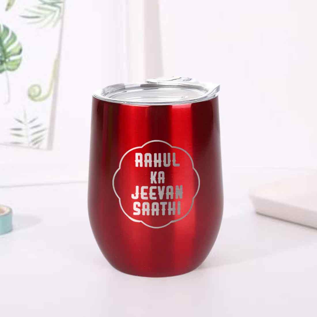 Customised Stainless Steel Insulated Coffee Mugs for Office Car Engraved Travel Cup - Jeevan Saathi - Image 24