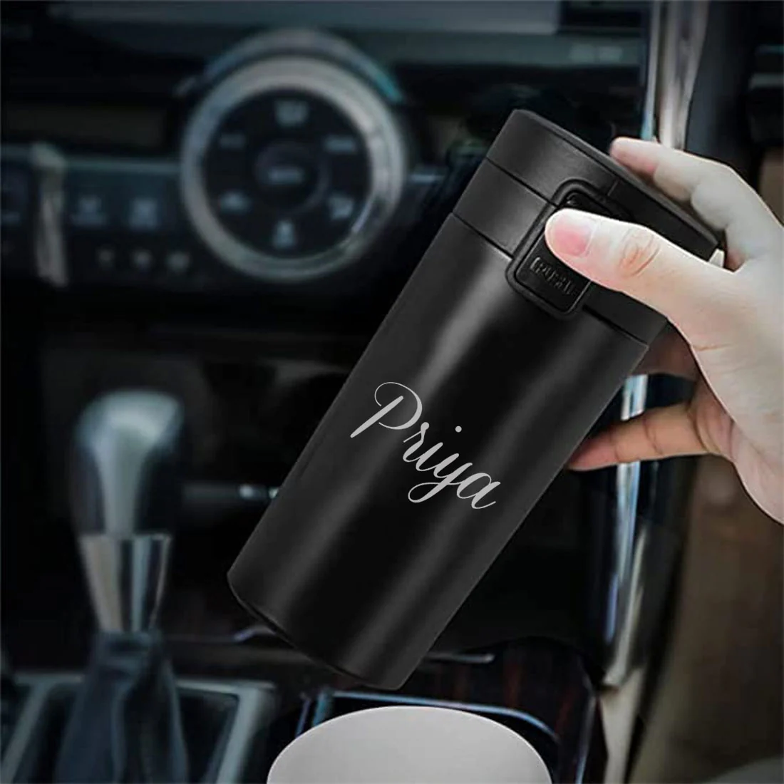Customized Insulated Coffee Travel Mug With Name Engraved (380 ML) - Name - Image 4