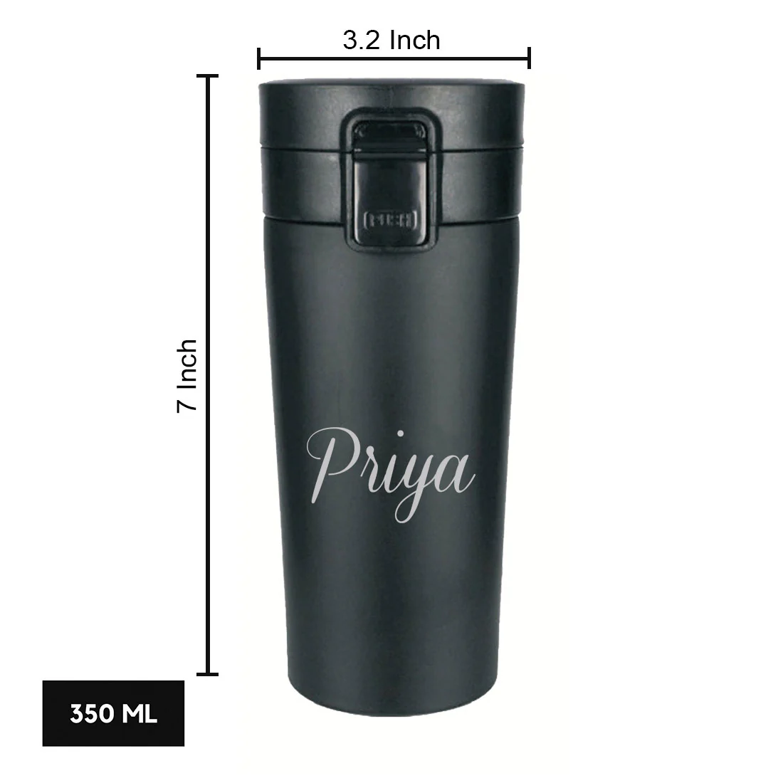Customized Insulated Coffee Travel Mug With Name Engraved (380 ML) - Name - Image 5