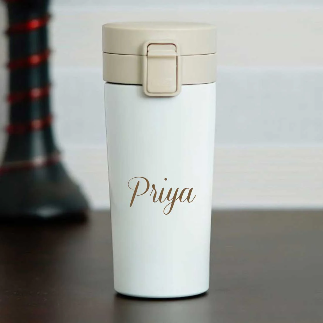 Customized Insulated Coffee Travel Mug With Name Engraved (380 ML) - Name - Image 9