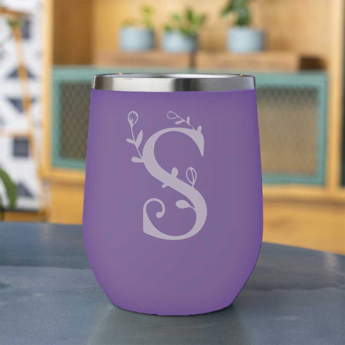 Customized Insulated Coffee Travel Mug With Name Engraved Design (350 ML) - Monogram - Image 12