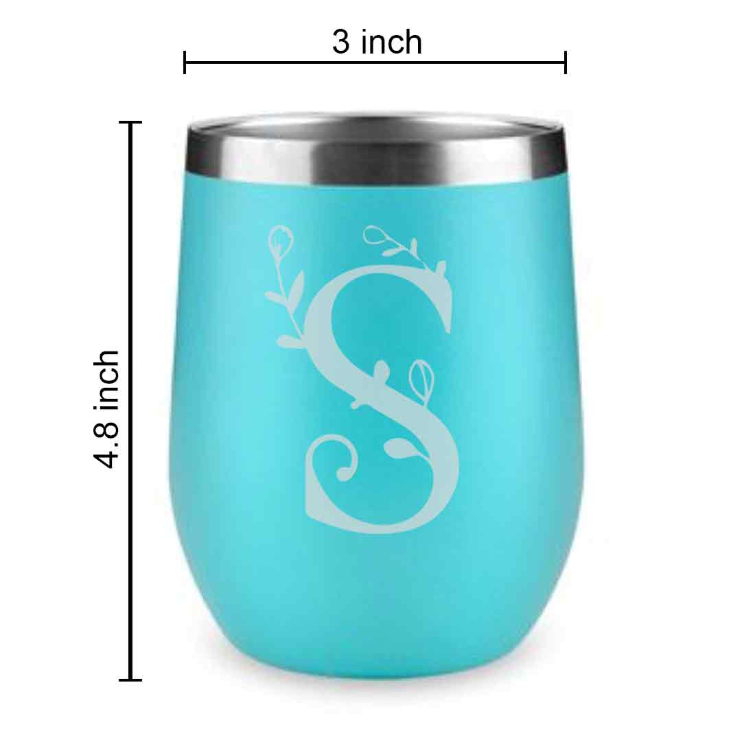 Customized Insulated Coffee Travel Mug With Name Engraved Design (350 ML) - Monogram - Image 17