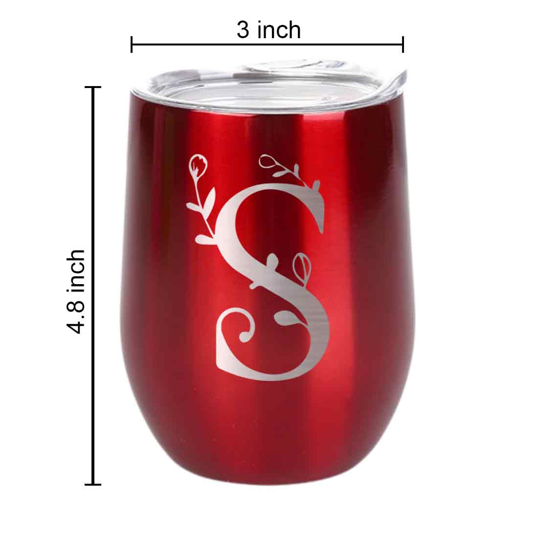 Customized Insulated Coffee Travel Mug With Name Engraved Design (350 ML) - Monogram - Image 24