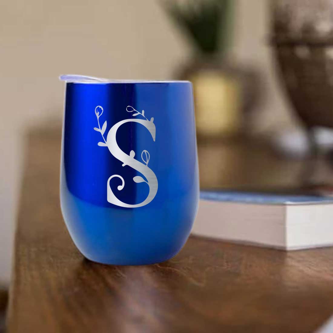 Customized Insulated Coffee Travel Mug With Name Engraved Design (350 ML) - Monogram - Image 28