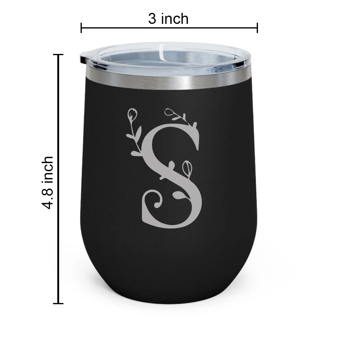 Customized Insulated Coffee Travel Mug With Name Engraved Design (350 ML) - Monogram - Image 6