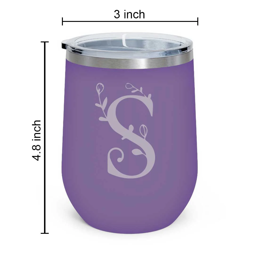 Customized Insulated Coffee Travel Mug With Name Engraved Design (350 ML) - Monogram - Image 8