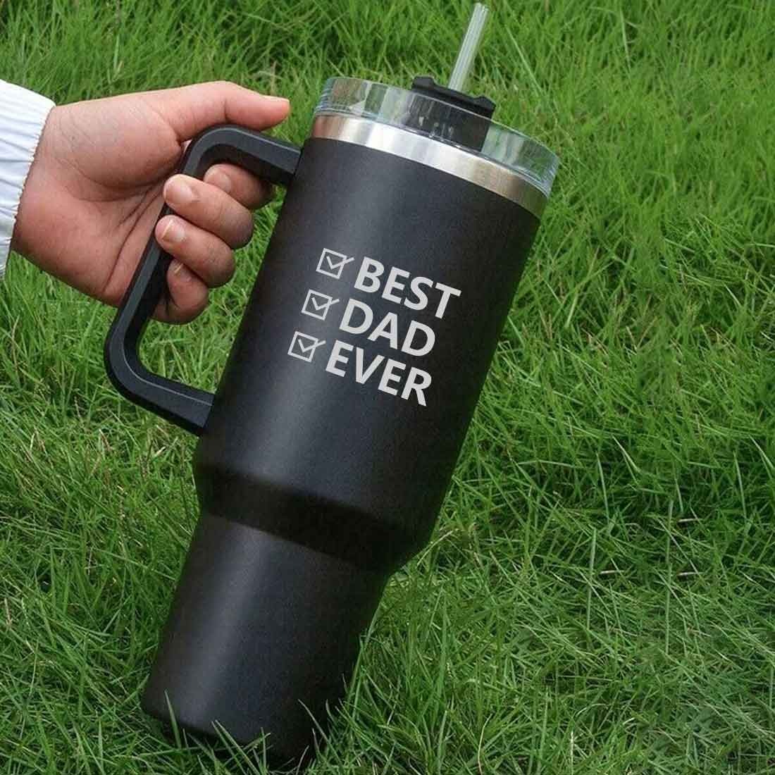 Insulated Travel Mug for Dad, 1200ml, Stainless Steel, Hot & Cold Tumbler with Lid and Straw - Image 2
