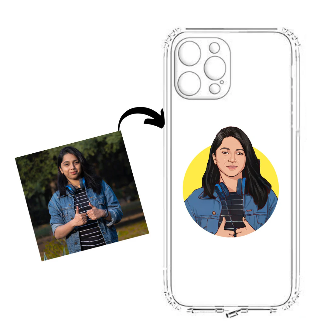 IPhone 11 Pro Back Cover Transparent Cases Customized Back Cover with Art Design - Image 2