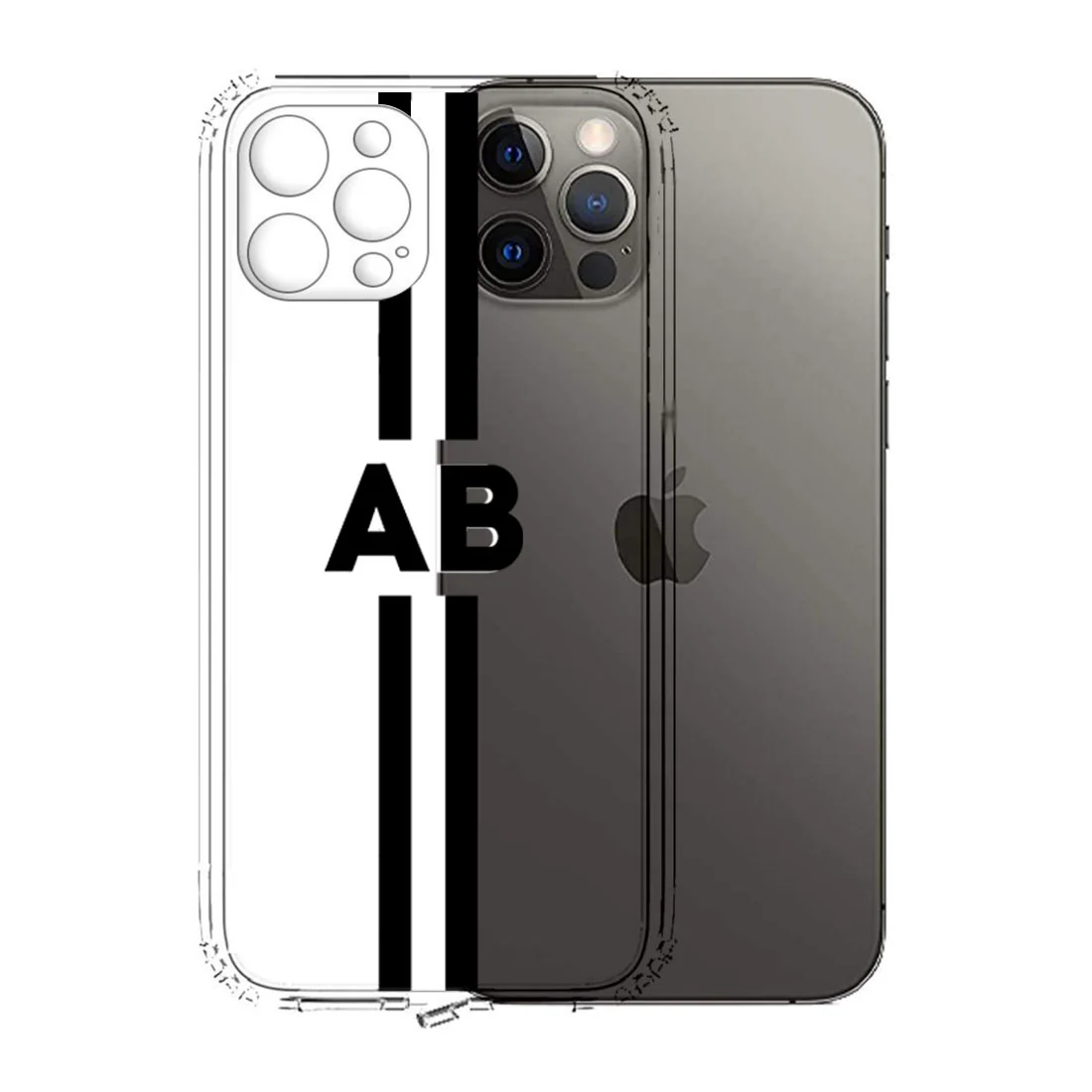 IPhone 11 Pro Clear Case with Initial Transparent Cases with Camera Protection - Image 3